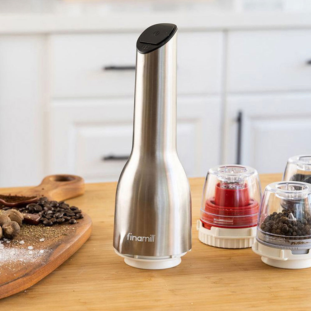 FinaMill Stainless Steel Rechargeable Spice Grinder + Reviews